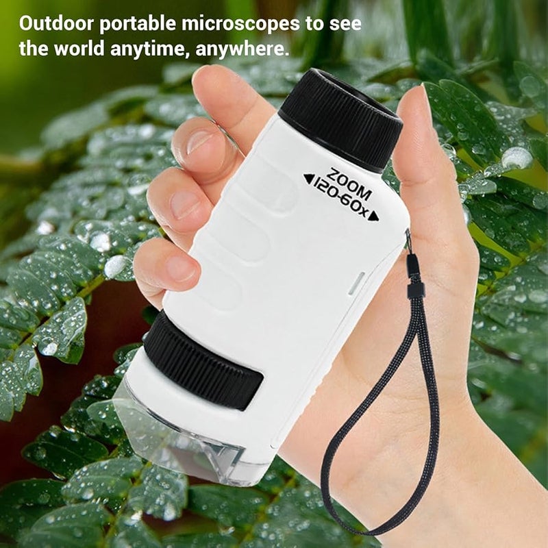 Kids Microscope 60x 120x Magnification Portable Handheld with LED Light for Children - Image 5